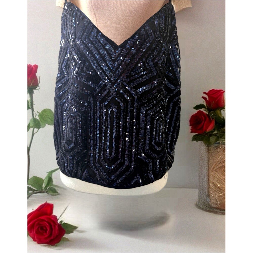 Forever 21 Women’s Size Large Camisole Whimsigoth Sequin Blouse Party Club Y2K